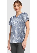 Dickies Prints Scrubs V-Neck Print Top DK667 DEPD DAPPLED PLAID Free Shipping