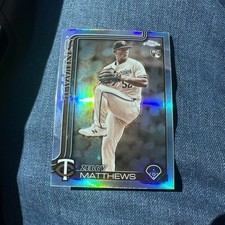 2025 Topps Chrome - Zebby Matthews #277 Sepia Refractor (RC) Minnesota Twins
