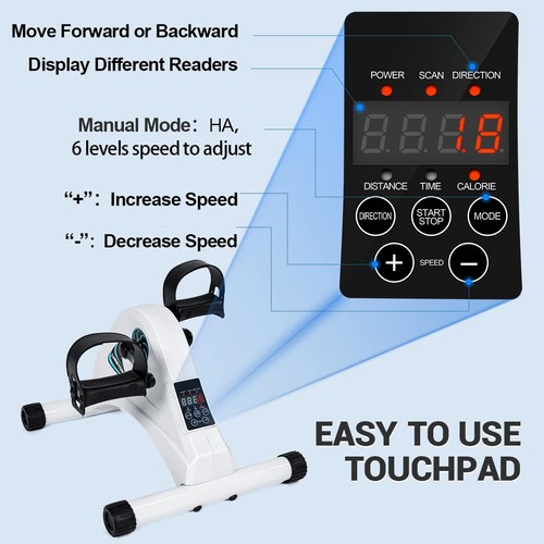 Motorized Mini Exercise Bike Pedal Exerciser for Seniors Rehab Training, Elec... - Picture 5 of 7
