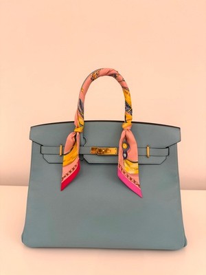 Hermes Birkin 35 Bleu Atoll Epsom