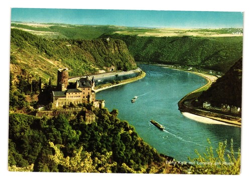 Vintage German Postcard Berg Katz Mit Loreley Rhein Cehade Carmos Kunstanstalt - 第 1/2 張圖片