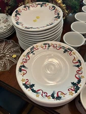 Christmas Holiday Stoneware Plates & Mugs, 20, Home Laughlin Co.  "Fiesta"