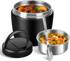Thermobeh&auml;lter f&uuml;r Essen 1.2L, Warmhaltebeh&auml;lter aus Edelstahl mit L&ouml;ffel