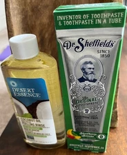 Desert Essence Oil Pulling + Dr. Sheffield’s Strawberry Banana Toothpaste NEW