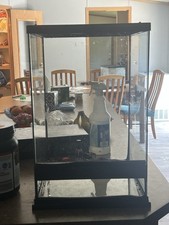 12 x 12 x 18 Glass Rectangle Aquarium Tank Only, w/ Metal Stand and metal top