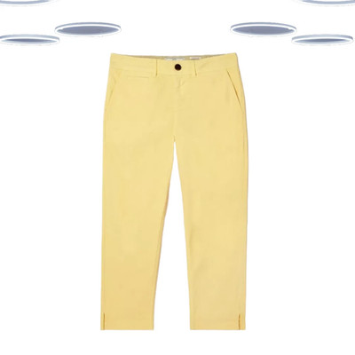 Ex Fat Face Women s Tall Farnham Cropped Chinos Trouser Yellow (Slight Defect)