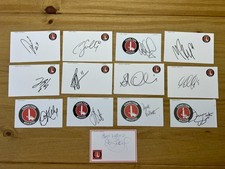 Hand Signed Football Cards - Charlton Athletic FC - lot of 13 cards