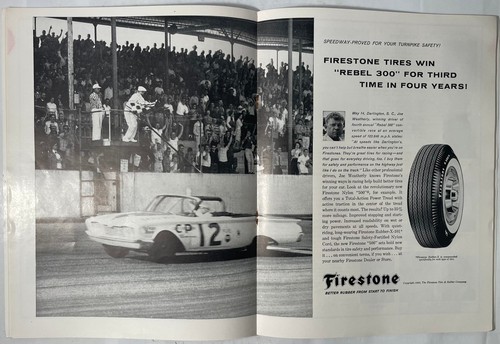 1960 1. "ATLANTA 500" Rennprogramm mit Aufstellungsbogen (RAR) Petty's, Fireball - Bild 4 von 7