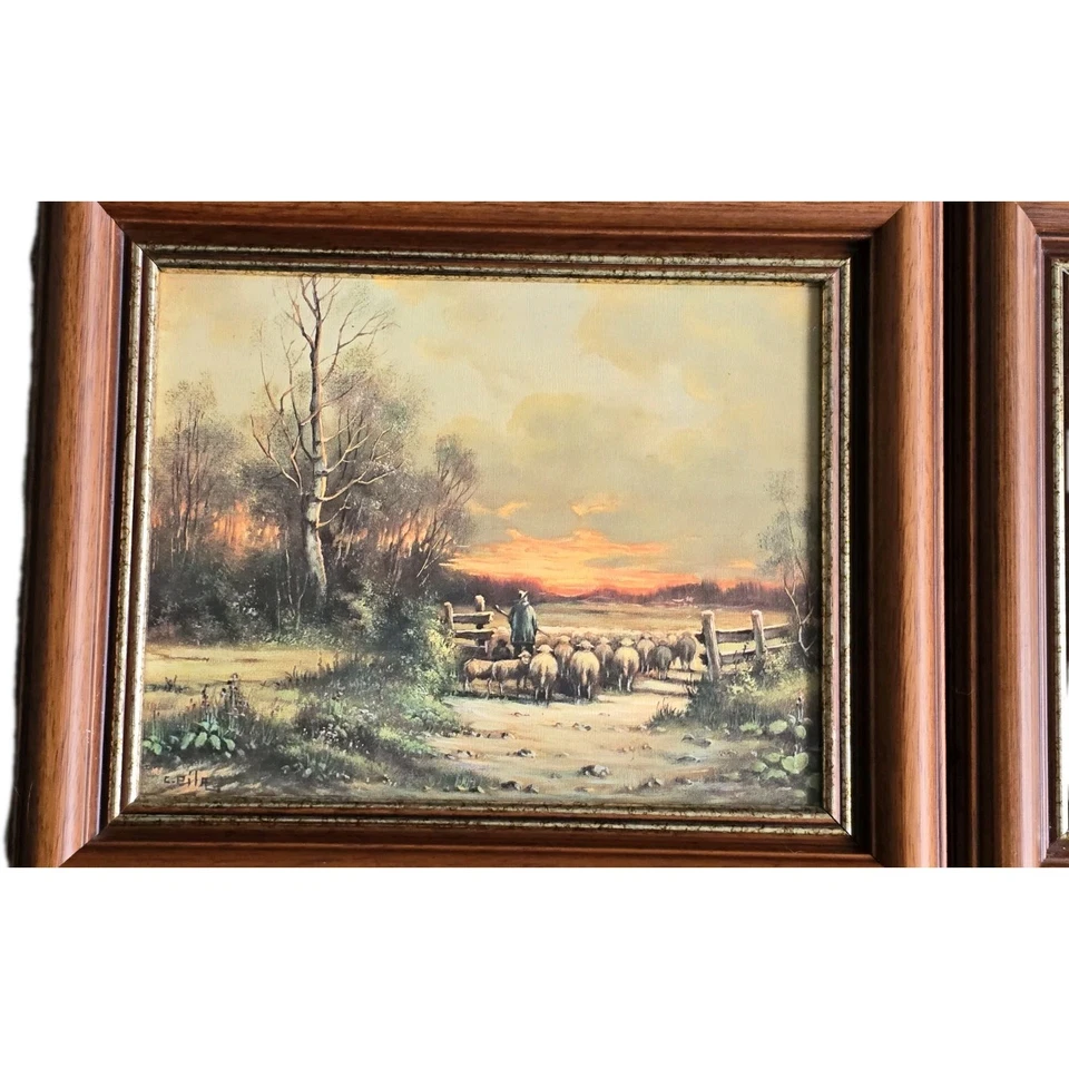 C. Pila Bilder Konvolut mit Holz Rahmen Galerie Bilder - Bild 4 von 4