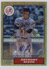 2022 Series 1 1987 Topps Chrome Silver Pack Mojo 14/15 Anthony Rizzo Auto 1s4s