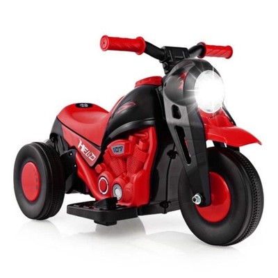 6V Elektro Kinder Aufsitz Motorrad mit Seifenblasenmaschine - Rot