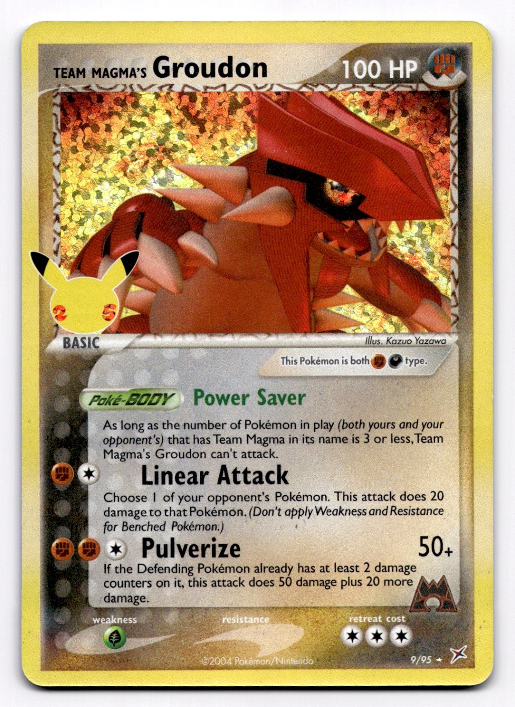 Team Magma's Groudon Celebrations: Classic Collection - Pokemon NM 9/95