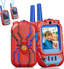 Cool Video Walkie Talkies for Age 3-12 Boys Kids, 2 Pack Rechargeable Long Range