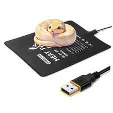 USB Reptile Heat Pad, 6"X8" Heat Mat for Reptiles, Reptile Heating Pad Under 8W