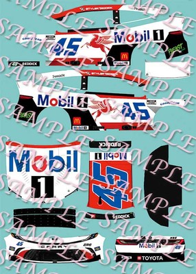 2025 Tyler Reddick Mobil 1 1/64  Peel& Stick Decals