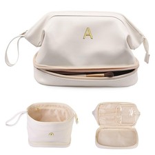 Mom Gifts-Women Gifts, Bridesmaid Gift, Initial Large Makeup Bag, Travel Esse...