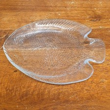 Vintage 1970's French Small Arcoroc Clear Glass Dish Catchall