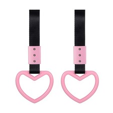 BBTO 2 Pieces Heart shaped Car Handle Straps Drift Charm Rear Bumper Warning ...