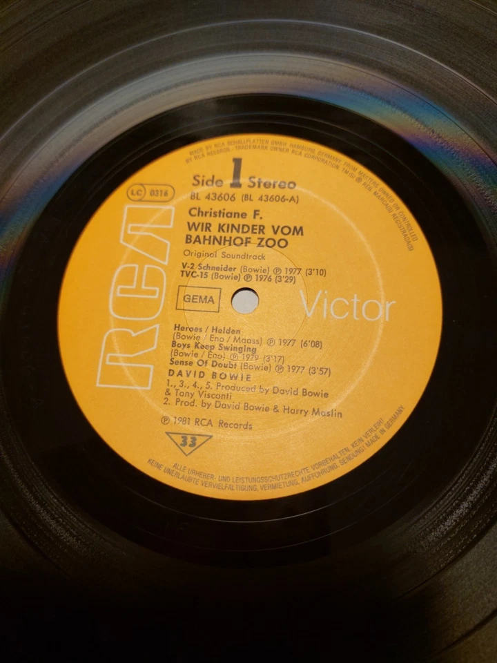 UNUSED DAVID BOWIE 1981 Christiane F. - Wir Kinder Vom Bahnhof Zoo BL 43606 M/M - Bild 3 von 4