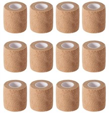 12 Pack 2" x 5 Yards Self Adhesive Elastic Bandage Wrap Stretch Self-Adherent
