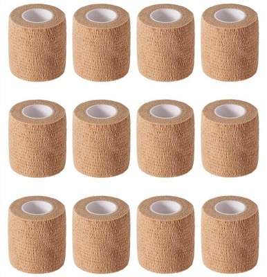 12 Pack 2'' x 5 Yards Self Adhesive Elastic Bandage Wrap Stretch Self-Adherent