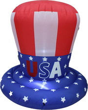4 Foot Tall Patriotic Independence Day 4Th of July Inflatable American Flag USA