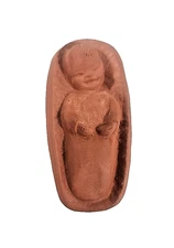 Baby Jesus Teracotta Clay Nativity Piece 2"x 1" EUC