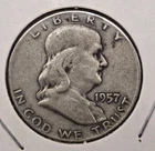 1957 D FRANKLIN HALF DOLLAR 50c (#152) Denver, circulated, ungraded