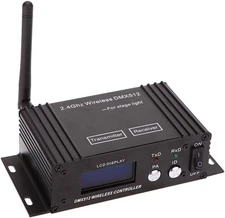 DMX 512 Controller 2.4G Wireless Transmitter Receiver LCD Display Power Adjustab