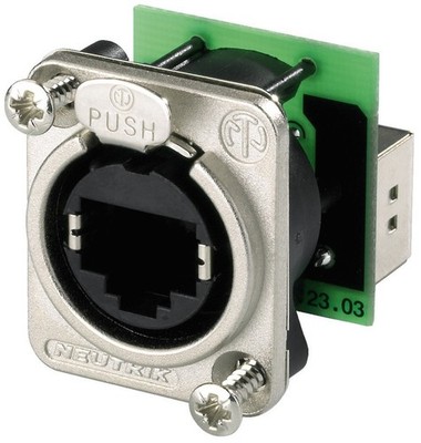 Neutrik RJ45-Flanschbuchse   Durchgangs-Einbaubuchse, Cat.5e, RJ45 - NEW - 93988