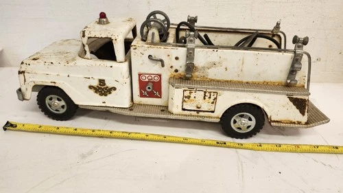 1959 White Tonka Fire Truck Pumper Restore Me Look