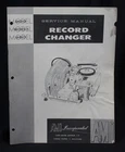 Vtg AMI Jukebox Record Changer Service Manual Model 900 900-1 950 Repair Dealer