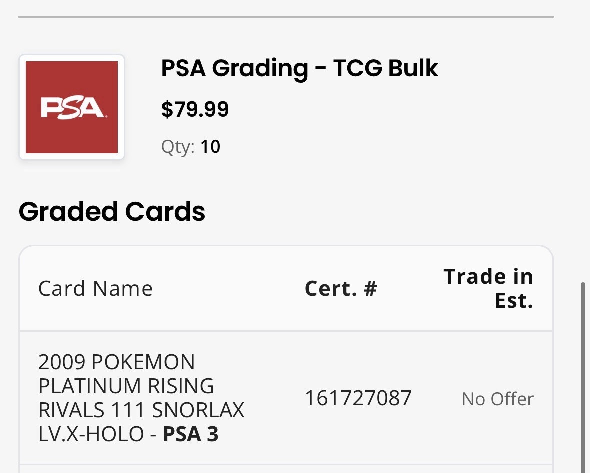 2009 POKEMON PLATINUM RISING RIVALS #111 SNORLAX LV.X-HOLO PSA 3