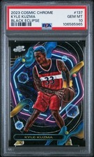 Kyle Kuzma 2023-24 Topps Chrome Cosmic Black Eclipse /10 PSA Gem 10! Pop 1 Bucks
