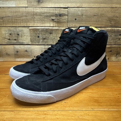 Nike Blazer Mid 77 Suede Mens Size 10.5 Black White Athletic Shoes Sneakers EUC