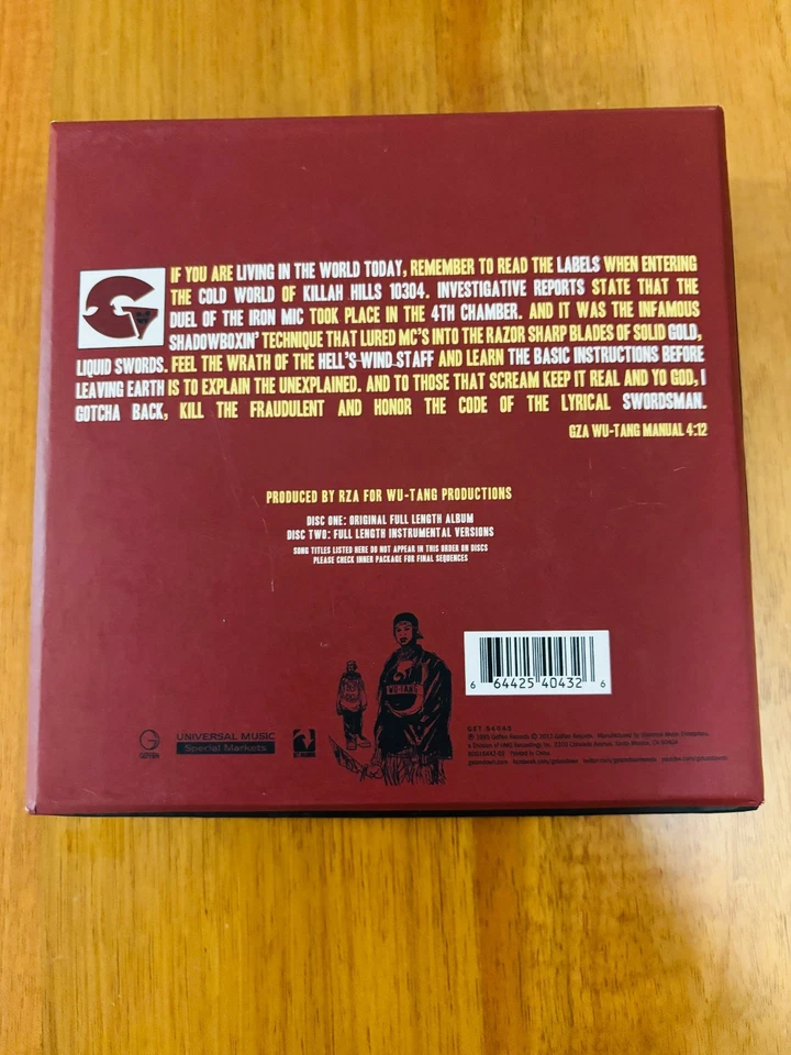Genius/GZA CD Liquid Swords The Chess Box 2 Disc Set by Get On Down Limited RARE - Image 2 of 4