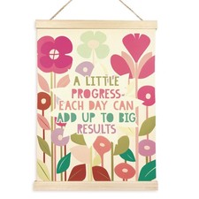 CGBHW Mental Health Poster Hanger Frame 12x16 for Kids, Pink Spring Flower Po...