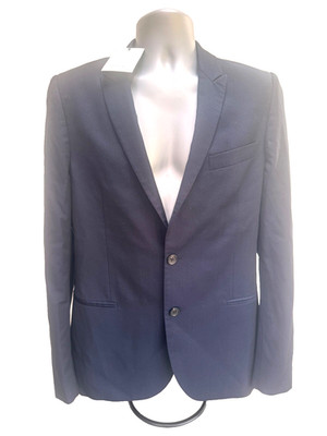 Paul Smith Herren Tailored Blau Blazer Jacke Wolle Medium UK38 EU48 Neu mit Etikett UVP 495£