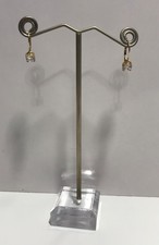 14k Yellow Gold Sparkling Round CZ Cubic Zirconia Leverback Earrings