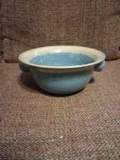 Tumbleweed Blue & Gray Small Pottery Bowl With Handles 