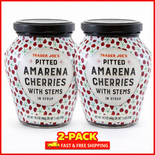 2-Pack Trader Joes pitted Amarena Cherries with Stems