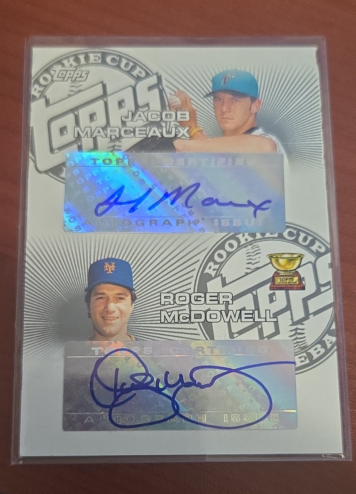 2005 Topps Rookie Cup - Dual Autograph Roger McDowell, Jacob Marceaux 