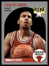 1990-91 Hoops Stacey King Rookie Chicago Bulls #66