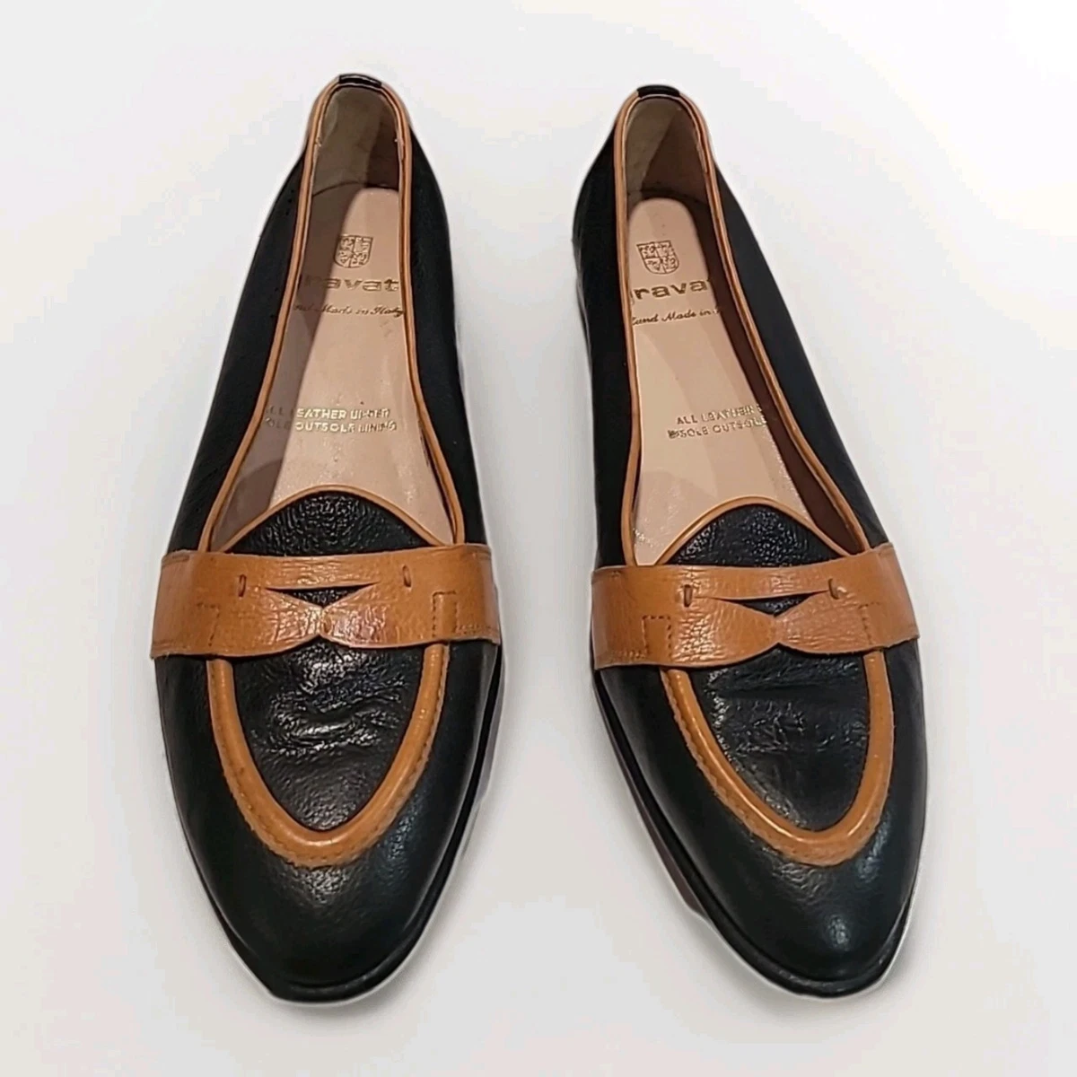 Gravati Black Leather Penny Loafer Made in Italy - Size 9 Traveler Penny Black Calf main image 2