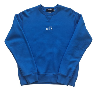 DSQUARED2 Herren Baumwoll Rundhals Sweatshirt S79GU0009 hellblau Gr.S