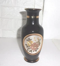 chokin art 24kt gold accented vase