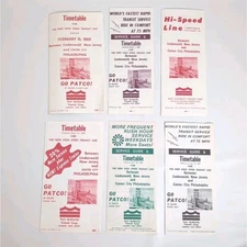 1969 Timetables NJ/PA Hi-Speed Transit Line Vintage 6x Lot Train Port Authority