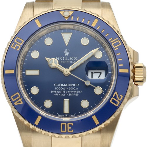 ROLEX Submariner Date Watch Blue 126618LB 18K Yellow Gold mensWatch blue USED