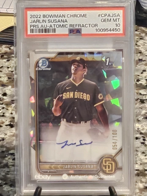 2022 Jarlin Susana Bowman Chrome Auto Atomic Refractor /100 PSA 10 Pop 1