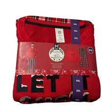 Members Mark Mens Size XXL Pajamas Christmas Holiday Family Sleep Let It Snow PJ